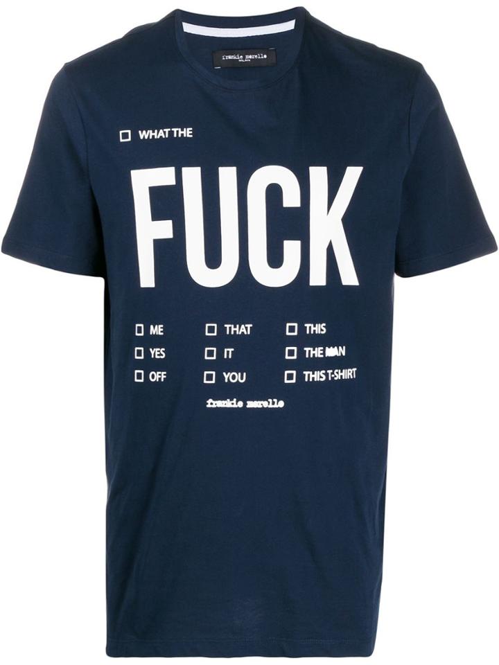 Frankie Morello What The F* T-shirt - Blue