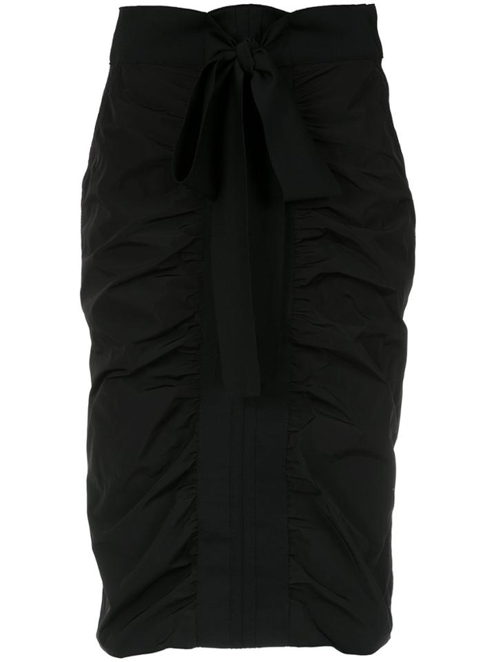 Gloria Coelho Draped Straight Skirt - Black