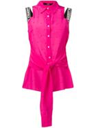 Karl Lagerfeld Sleeveless Button-up Blouse - Pink