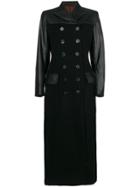 Jean Paul Gaultier Vintage Faux Leather Long Coat - Black