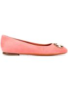 Santoni Plaque Ballerinas - Pink & Purple
