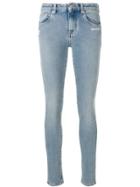 Off-white Mid Rise Skinny Jeans - Blue