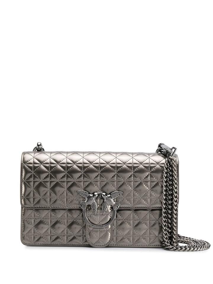 Pinko Quilted Shoulder Bag - Grey