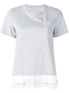 Sacai Layered Hem T-shirt - Grey