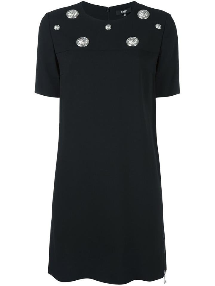 Versus Plaque Appliqué Shift Dress