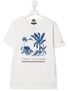 Tommy Hilfiger Junior Teen Jungle Print T-shirt - White