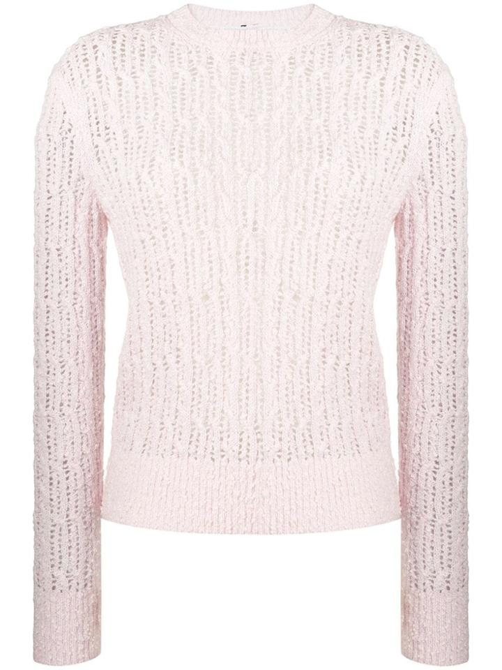 Thom Browne 4-bar Open Stitch Light Pink Pullover
