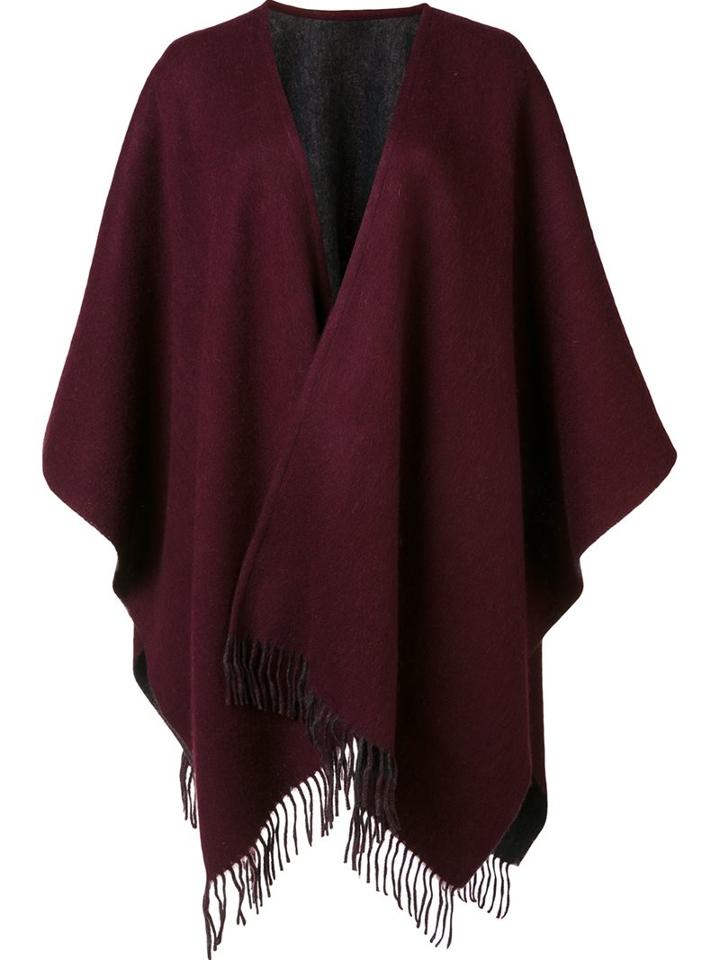 Rag & Bone Fringed Ends Shawl Scarf, Women's, Red, Wool