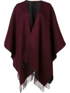 Rag & Bone Fringed Ends Shawl Scarf, Women's, Red, Wool