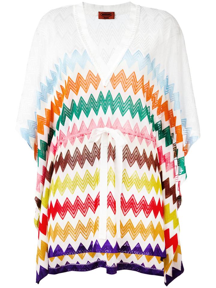 Missoni Zig-zag Print Drawstring Tunic, Women's, Size: 44, Viscose