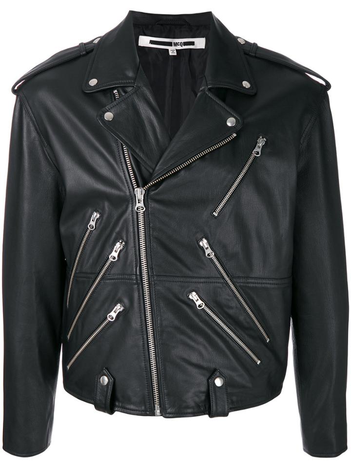 Mcq Alexander Mcqueen Classic Biker Jacket - Black