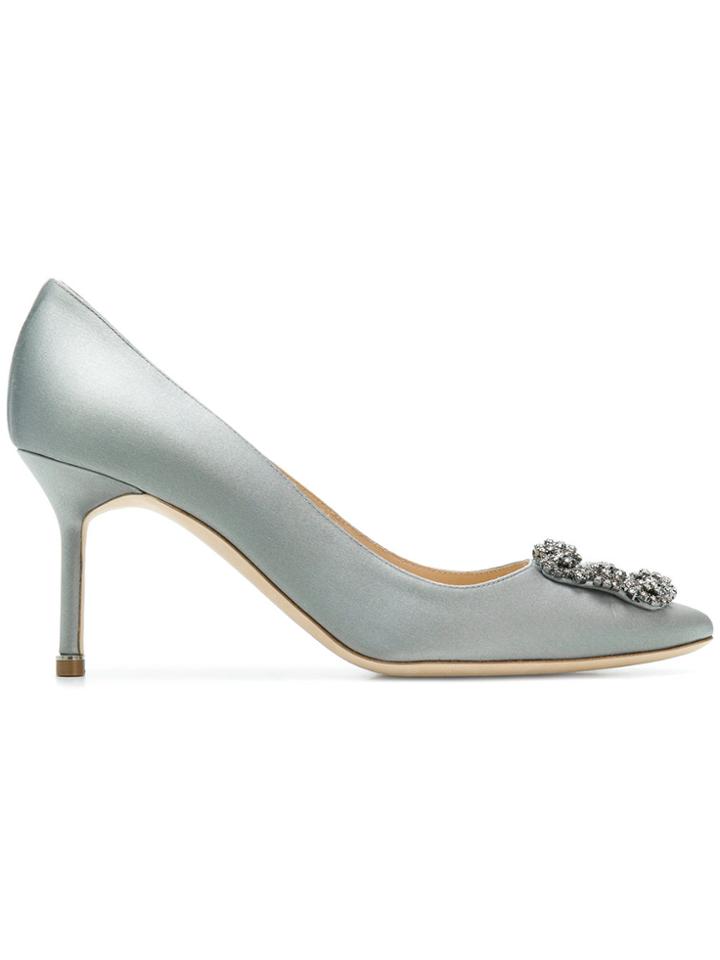 Manolo Blahnik Hangisi 70 Pumps - Grey