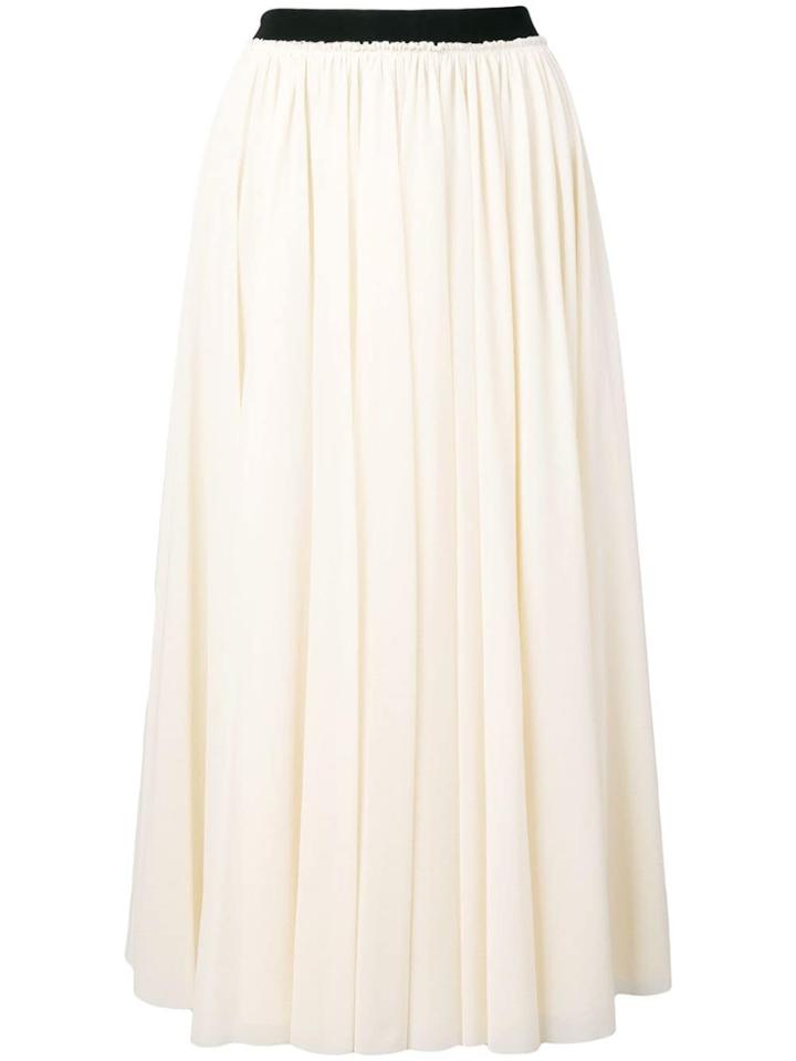 Jil Sander Pleated Skirt - White