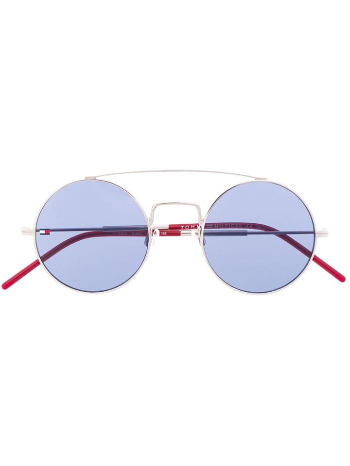 Tommy Hilfiger Round Framed Sunglasses - Silver