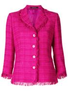 Tagliatore Cropped Sleeve Jacket - Pink & Purple