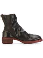 Guidi Stacked Heel Boots - Brown