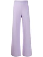Joseph Knitted Flared Trousers - Purple