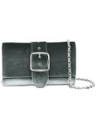 Casadei Buckle Strapped Clutch - Grey