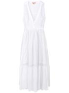 Ermanno Scervino Flared Embroidered Midi Dress - White