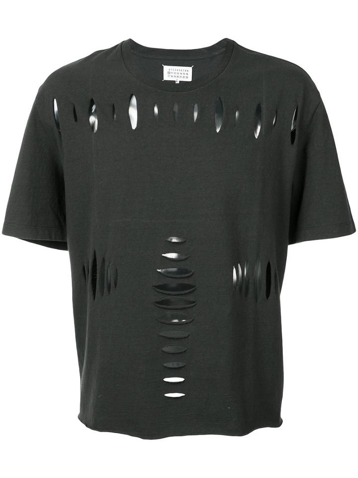 Maison Margiela Cut-out T-shirt, Men's, Size: 48, Black, Cotton