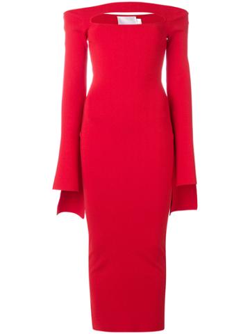 Solace London Carmel Off-the-shoulder Dress - Red