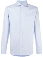 Z Zegna Plain Shirt, Men's, Size: 40, Blue, Cotton