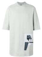 Rick Owens Drkshdw Patch Detail T-shirt, Men's, Grey, Cotton