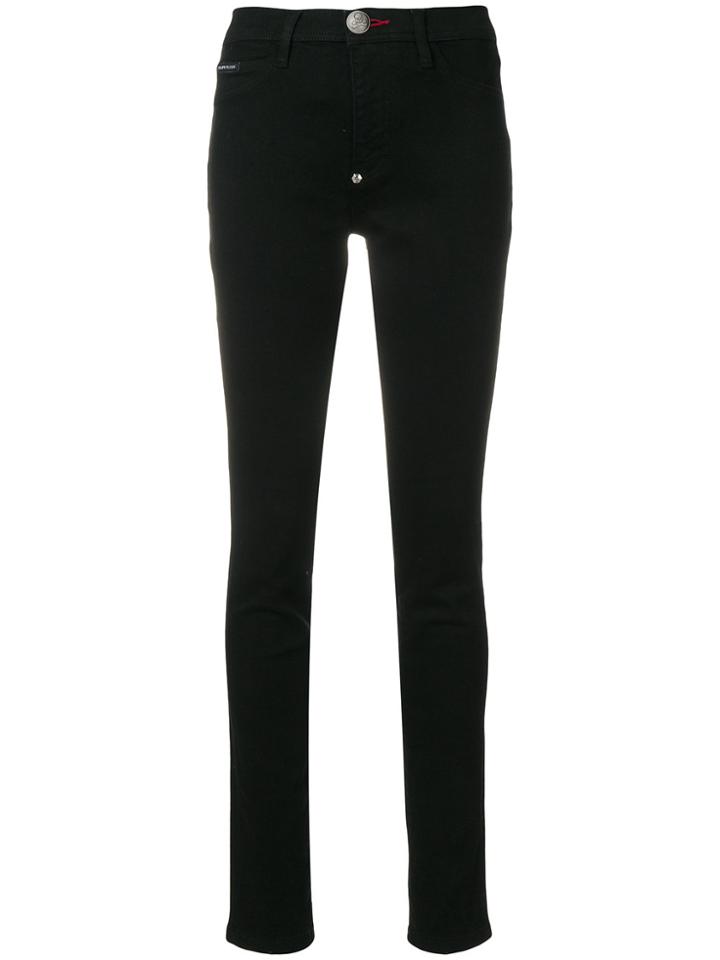 Philipp Plein Skull Embellished Skinny Jeans - Black