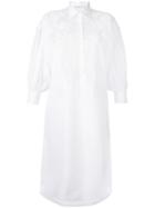 Ermanno Scervino - Lace Panel Midi Dress - Women - Cotton/polyamide/polyester/viscose - 38, Women's, White, Cotton/polyamide/polyester/viscose