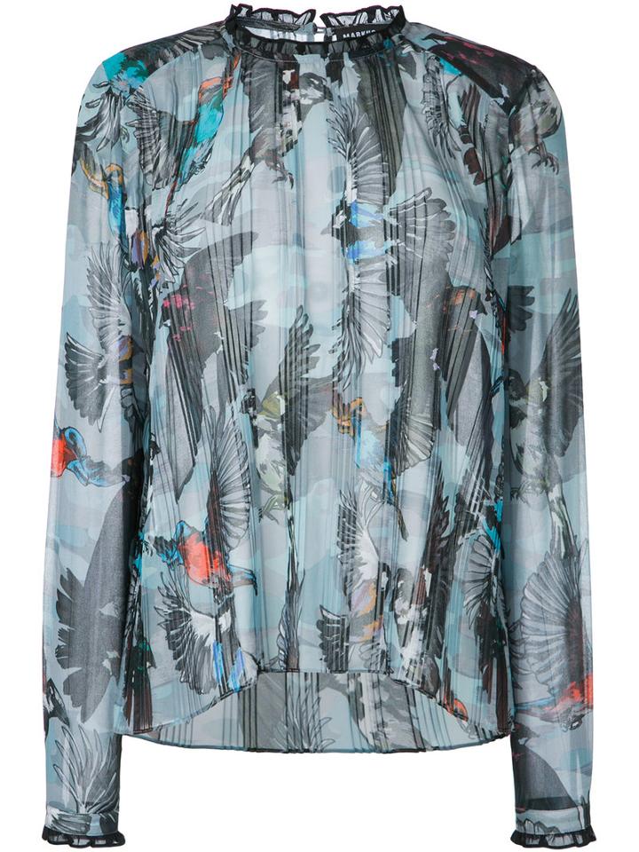 Markus Lupfer - Bird Print Blouse - Women - Polyester - S, Polyester