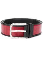 Fendi Logo Print Fabric Belt - Red