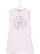 Roberto Cavalli Kids Logo Print Tank Dress - Pink & Purple