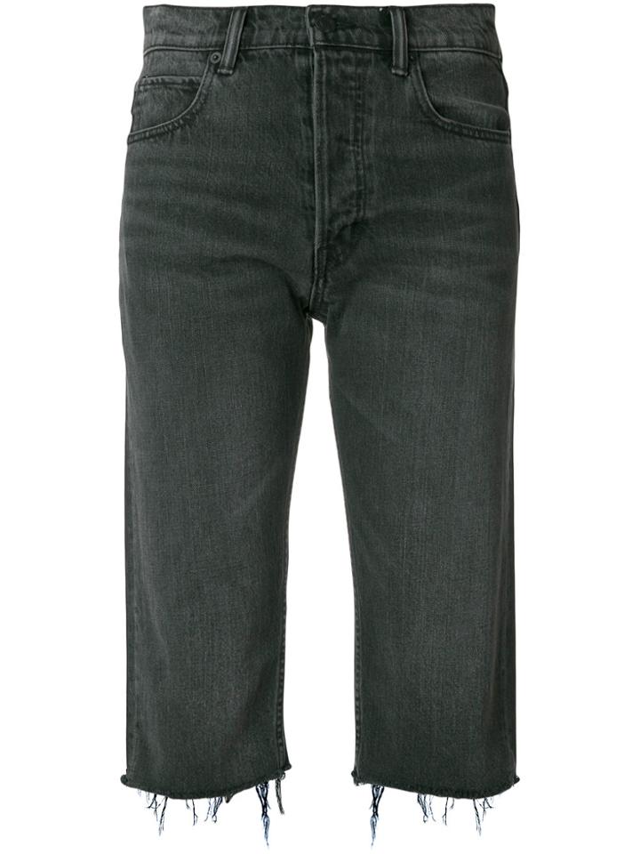 Helmut Lang Slim Denim Culottes - Black