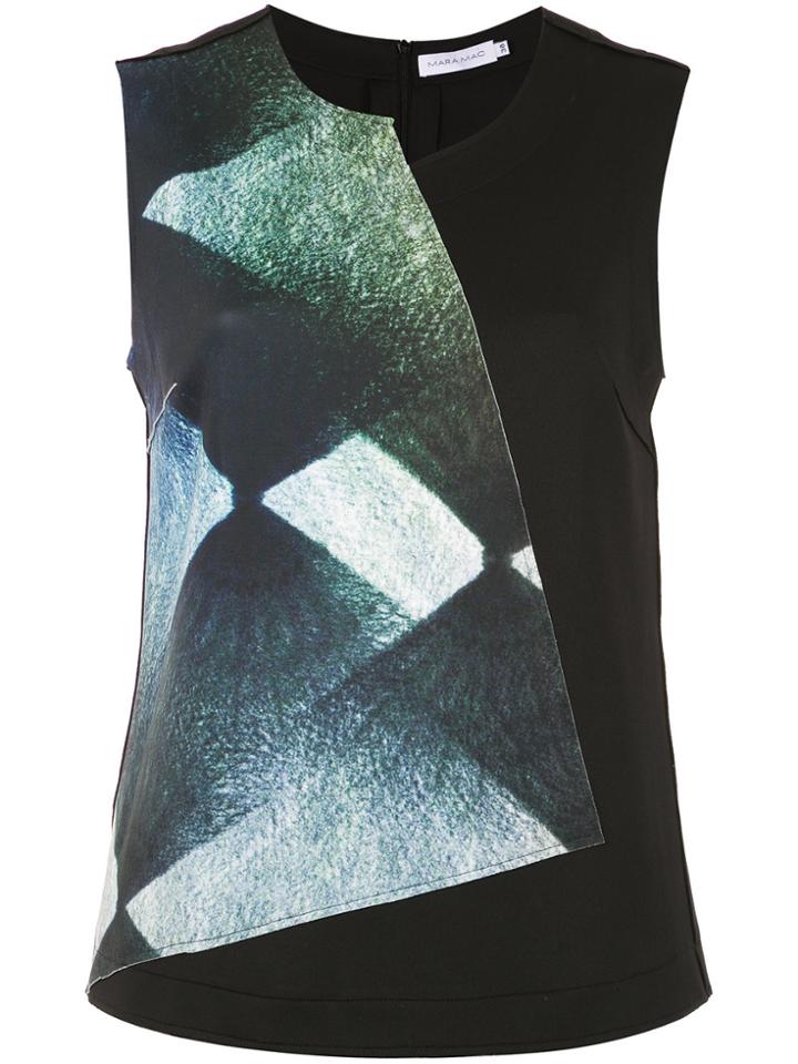 Mara Mac Printed Blouse - Black