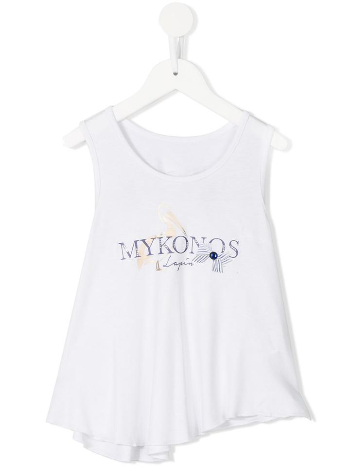 Lapin House - Mykonos Tank Top - Kids - Spandex/elastane/viscose - 8 Yrs, Girl's, White