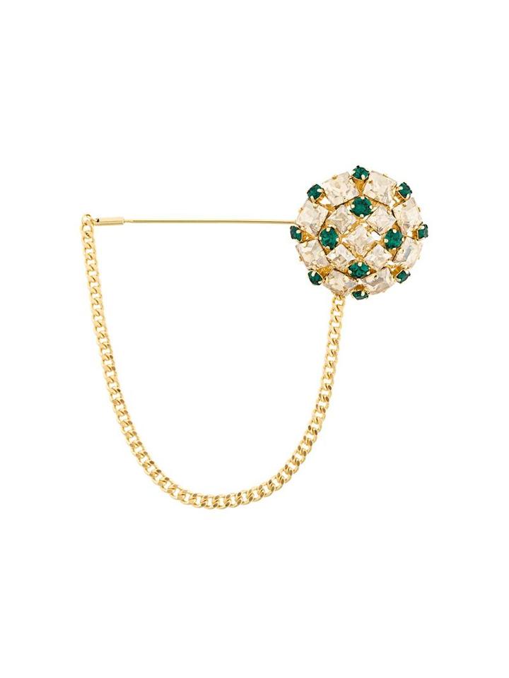 Dolce & Gabbana Crystal Pin, Women's, Metallic