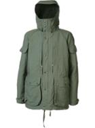 Engineered Garments Short Hooded Parka, Men's, Size: Large, Green, Cotton