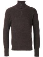 Roberto Collina Zip Neck Jumper - Brown