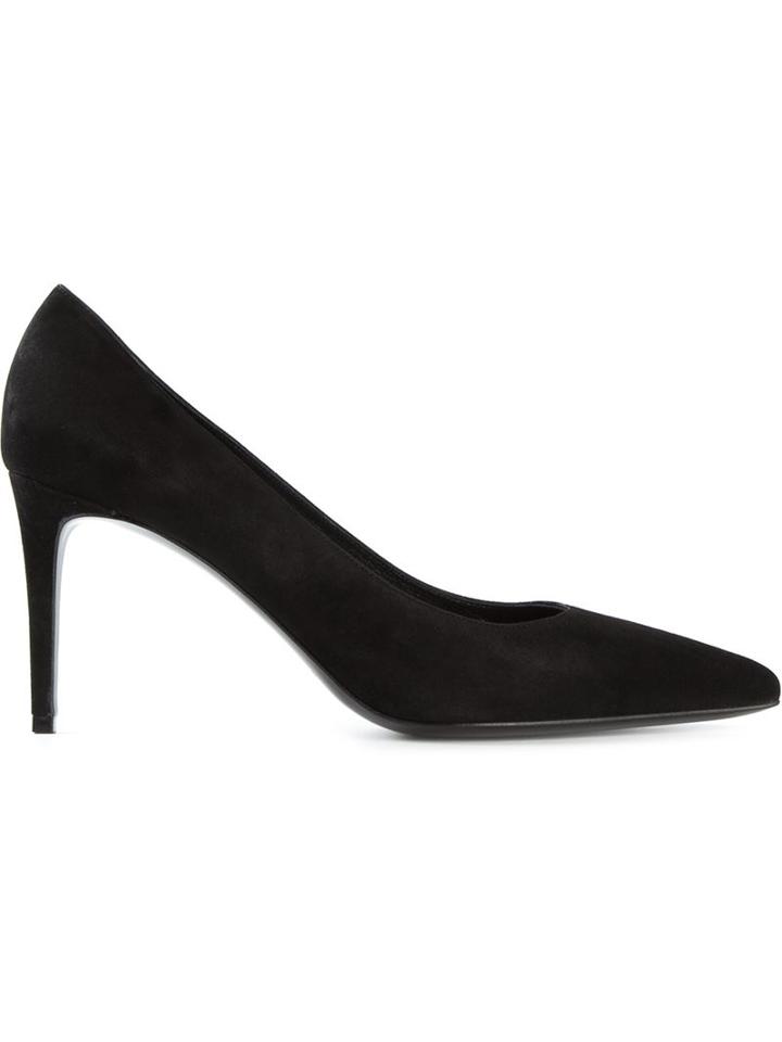 Saint Laurent Paris Pumps, Women's, Size: 36, Black, Suede/leather