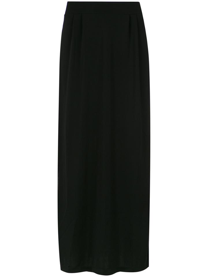 Lilly Sarti Side Slits Straight Skirt - Black