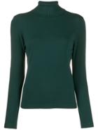 Luisa Cerano Ribbed Turtle Neck Sweater - Green