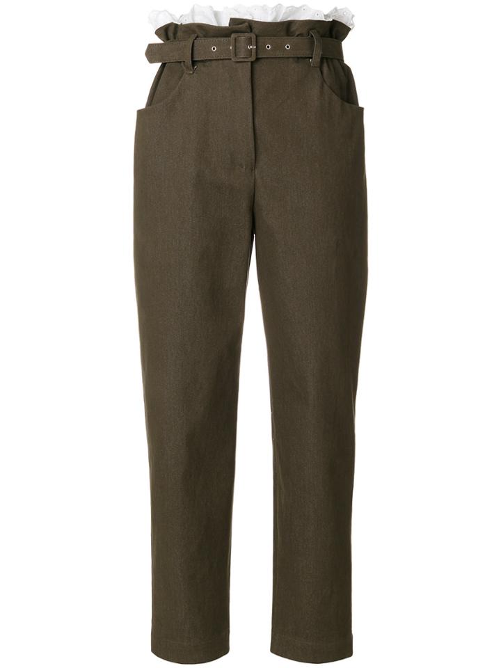 Isa Arfen Paperbag Waist Trousers - Brown