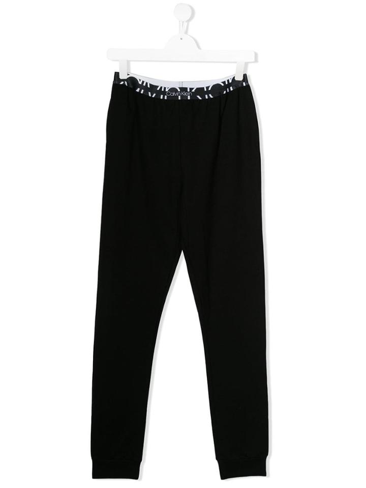 Calvin Klein Kids Elasticated Logo Trousers - Black