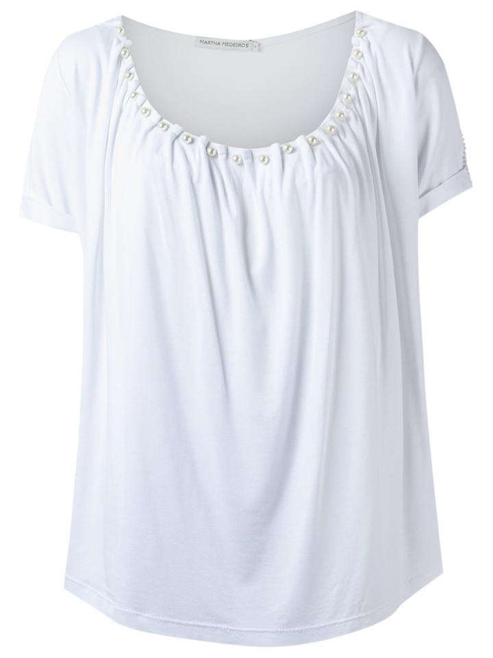 Martha Medeiros Embellished Blouse - White