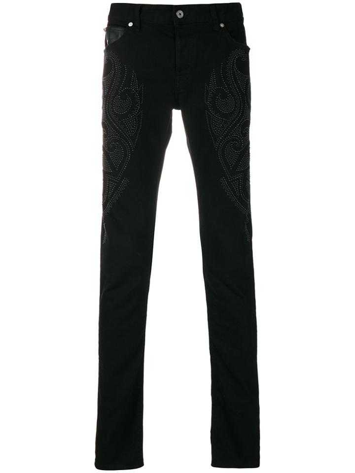 Just Cavalli Studded Slim Jeans - Black