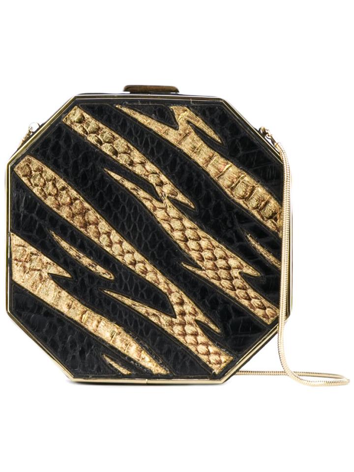 Dsquared2 - Disco Clutch Bag - Women - Calf Leather/snake Skin - One Size, Black, Calf Leather/snake Skin