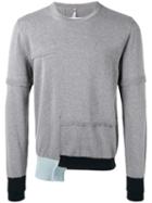 Oamc - Contrast Cuff Sweater - Men - Cotton - L, Grey, Cotton