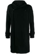 Rick Owens Long Line Knit Hoodie - Black