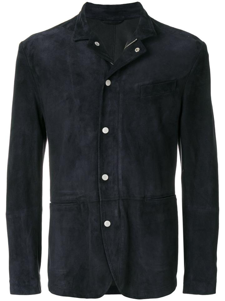 Eleventy Press Stud Fastening Jacket - Blue