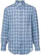 Brunello Cucinelli - Checked Shirt - Men - Linen/flax - Xl, Blue, Linen/flax